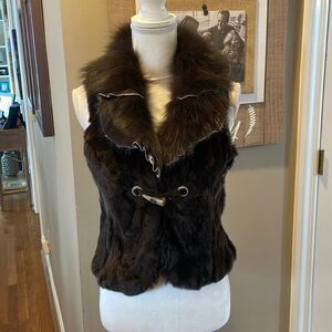 Patrizia Luca Real Fur Dark Brown Vest